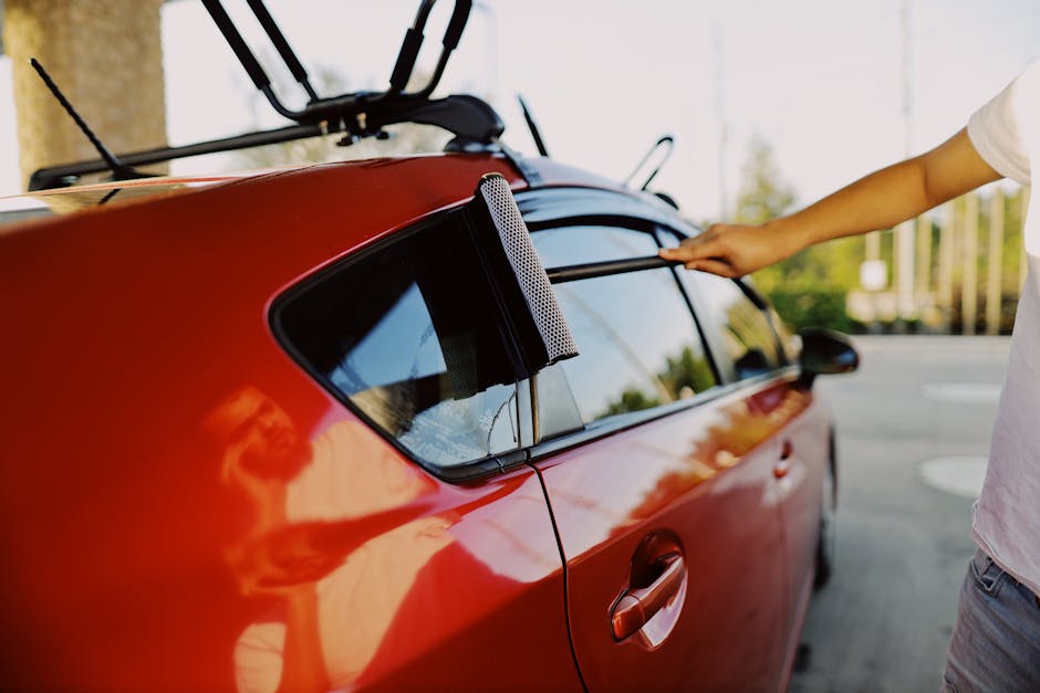 Cleaning car window